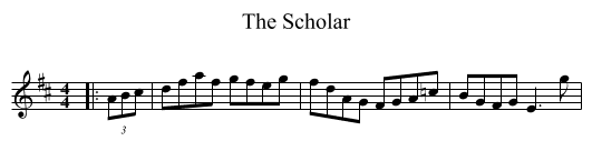 The Scholar - staff notation
