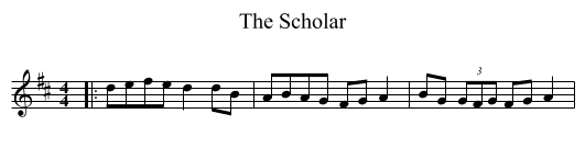 The Scholar - staff notation