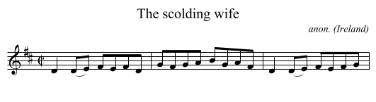 The scolding wife - staff notation