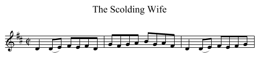 The Scolding Wife - staff notation
