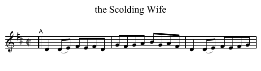 the Scolding Wife - staff notation