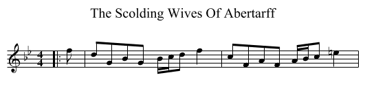 The Scolding Wives Of Abertarff - staff notation