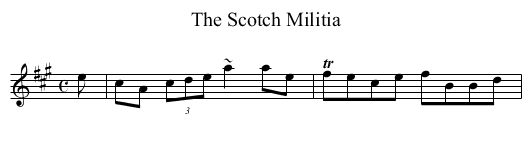 The Scotch Militia - staff notation