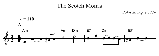 The Scotch Morris - staff notation