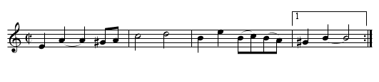 the Scotch Morris - staff notation