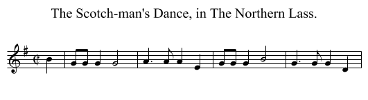 The Scotch-man's Dance, in The Northern Lass. - staff notation