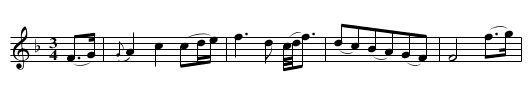 the SCOTS JENNY - staff notation