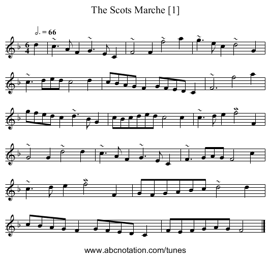 The Scots Marche [1] - staff notation