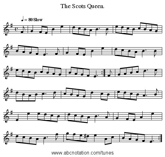 The Scots Queen. - staff notation