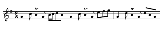 The Scots Wriggle - staff notation