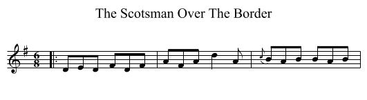 The Scotsman Over The Border - staff notation