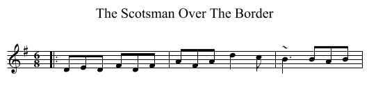 The Scotsman Over The Border - staff notation