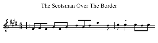 The Scotsman Over The Border - staff notation