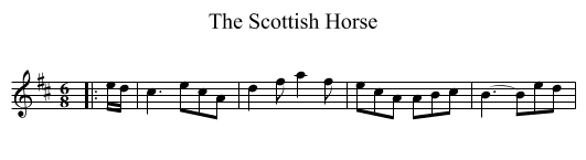 The Scottish Horse - staff notation