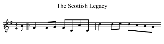 The Scottish Legacy - staff notation