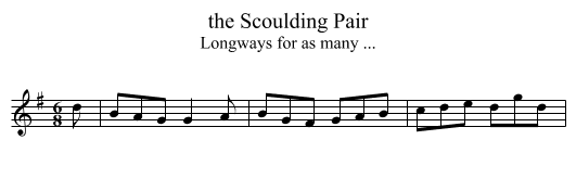the Scoulding Pair - staff notation