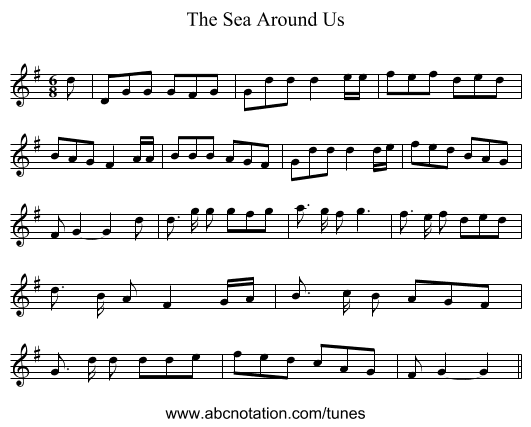 The Sea Around Us - staff notation