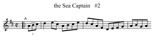 the Sea Captain   #2 - staff notation