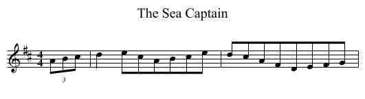The Sea Captain - staff notation