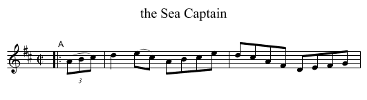 the Sea Captain - staff notation