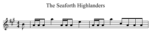 The Seaforth Highlanders - staff notation