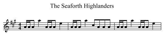 The Seaforth Highlanders - staff notation