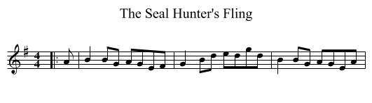 The Seal Hunter's Fling - staff notation