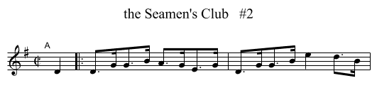 the Seamen's Club   #2 - staff notation