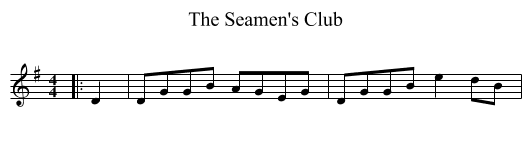 The Seamen's Club - staff notation