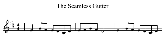 The Seamless Gutter - staff notation