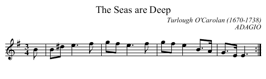 The Seas are Deep - staff notation