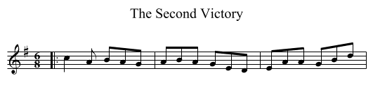 The Second Victory - staff notation