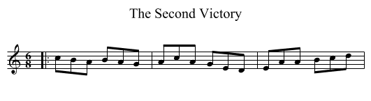 The Second Victory - staff notation