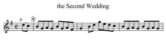 the Second Wedding - staff notation