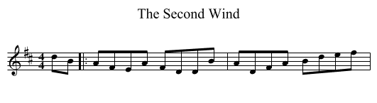 The Second Wind - staff notation