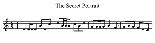 The Secret Portrait - staff notation