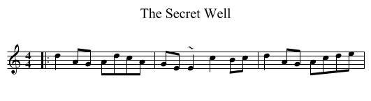 The Secret Well - staff notation