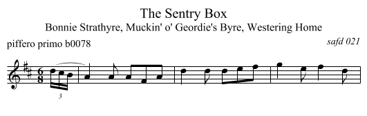 The Sentry Box - staff notation