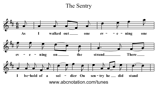 The Sentry - staff notation