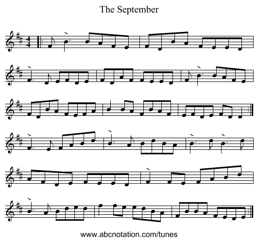 The September - staff notation