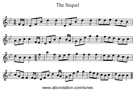 The Sequel - staff notation