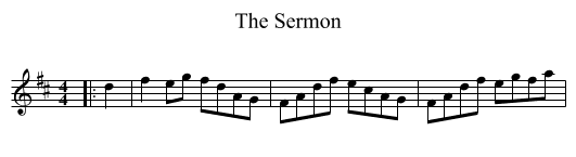 The Sermon - staff notation