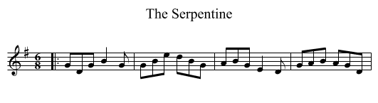 The Serpentine - staff notation