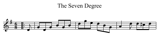 The Seven Degree - staff notation