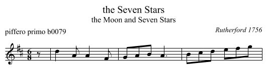 the Seven Stars - staff notation