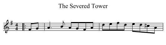 The Severed Tower - staff notation