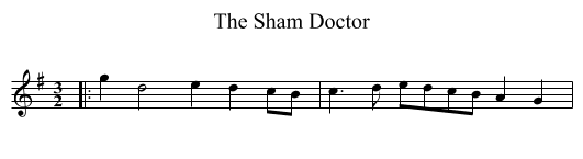The Sham Doctor - staff notation