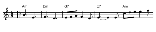 The Shamble-Man - staff notation