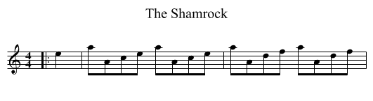 The Shamrock - staff notation