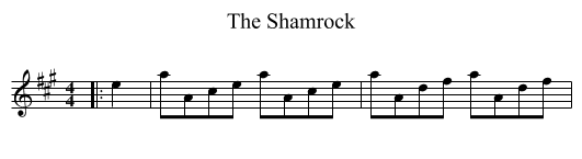 The Shamrock - staff notation